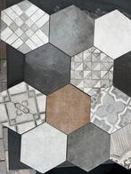 Hexagon vloertegels, Doe-het-zelf en Verbouw, Tegels, Ophalen, Keramiek, 5 tot 10 m², Zo goed als nieuw