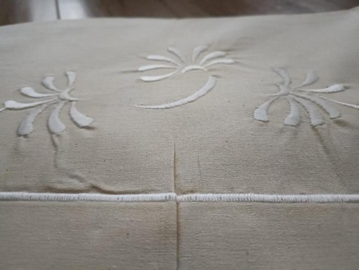 Origineel vintage NIEUW 2 geborduurd laken set 200x275 (AO2), Huis en Inrichting, Slaapkamer | Beddengoed, Nieuw, Tweepersoons