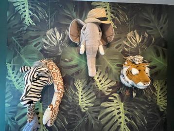 Pluche Dierenkoppen voor aan de Muur beschikbaar voor biedingen