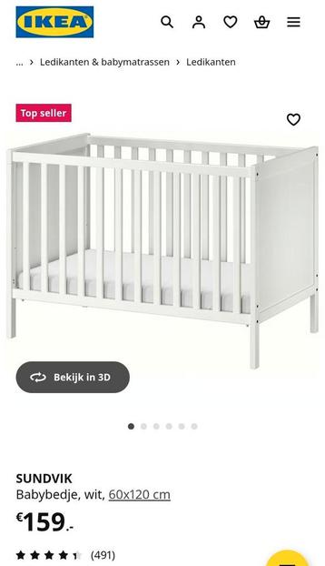 2x SUNDVIK ledikant + matras beschikbaar voor biedingen
