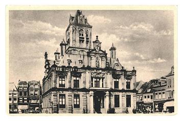 978705 Delft Stadhuis Nette oude kaart Onbeschreven beschikbaar voor biedingen