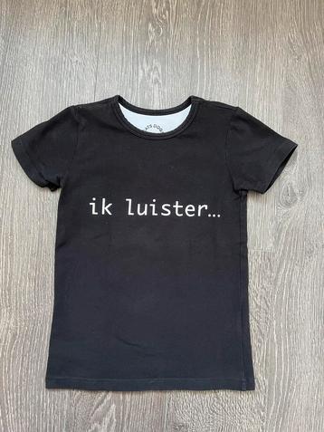 Unisex shirtje / shirt zwart ik luister niet Cats & Dogs 116 beschikbaar voor biedingen