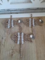 3 rattan haakjes vis riviera maison, Verzenden
