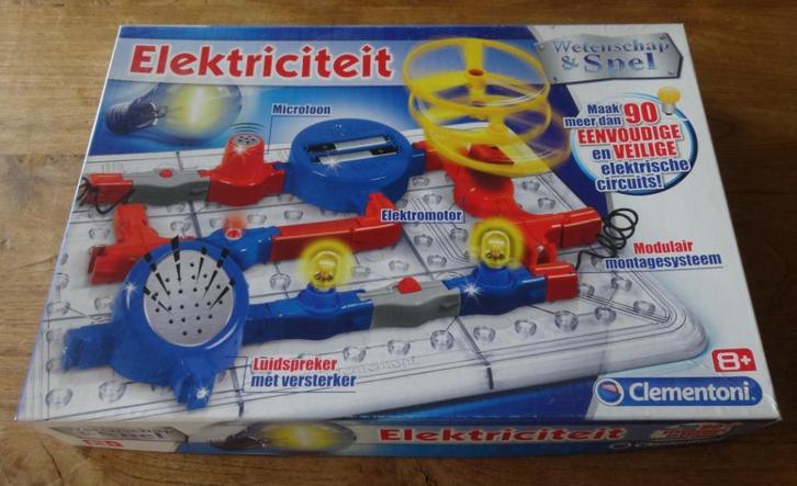 Ontdekdoos Elektriciteit Clementoni ZGAN, Kinderen en Baby's, Speelgoed | Educatief en Creatief, Zo goed als nieuw, Elektronica
