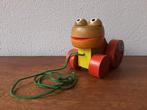 Vintage houten trekspeelgoed Kikker, Kinderen en Baby's, Speelgoed | Houten speelgoed, Ophalen of Verzenden, Overige typen
