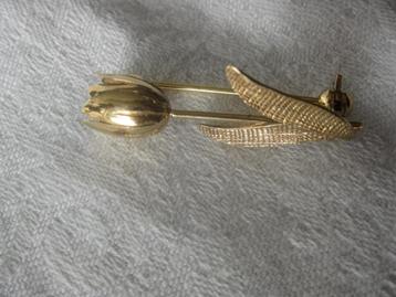 14 Krt. gouden tulpje, in uitstekende staat. beschikbaar voor biedingen