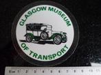 ruit sticker glasgow museum of transport vintage car, Verzenden, Zo goed als nieuw, Bedrijf of Vereniging