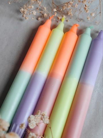 Set van 5 pastel kaarsen