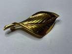 Broche, blad, verguld zilver 925, Amerik, Ophalen, Zilver, Broche, Verguld