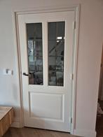 Stompe deur facetglas 87,5x201,5, Doe-het-zelf en Verbouw, Deuren en Horren, Ophalen, Glas, Binnendeur, 200 tot 215 cm