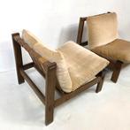 4 Brutalistische Carl Straub fauteuiles 60s mid century, Antiek en Kunst, Ophalen