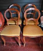 4 Antieke biedermeier stoelen Louis Philippe, Ophalen