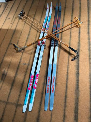 Langlaufski's Fischer & Trak + Stokken beschikbaar voor biedingen
