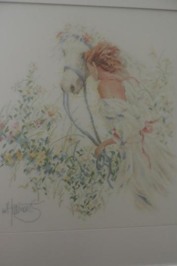 Prachtig geborduurd en ingelijst schilderij, 70 x 70 cm beschikbaar voor biedingen