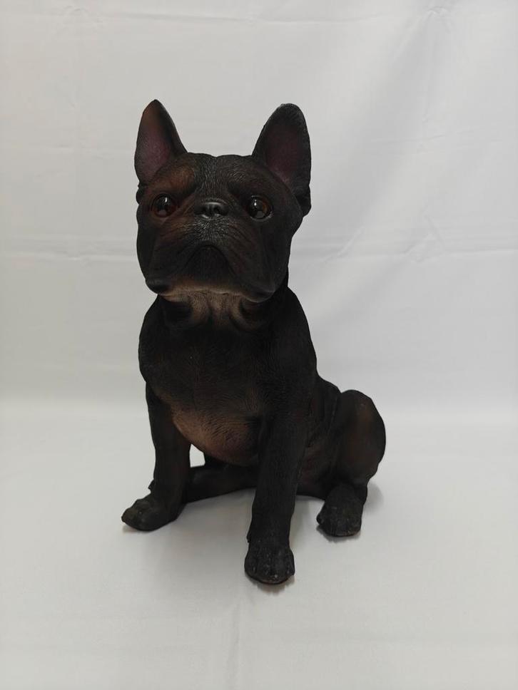 Franse bulldog zittend. Zwart originele kleuren., Verzamelen, Beelden en Beeldjes, Ophalen of Verzenden