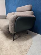 Leolux Nardo 3 zits design bank + hocker loft stof showmodel, Ophalen of Verzenden, Zo goed als nieuw, Stof