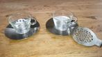 Nespresso design kopjes met schotels + sjabloon, Huis en Inrichting, Nieuw, Ophalen of Verzenden, Glas, Effen