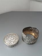 Te koop verzilverde jampothouder met deksel zie foto's, Ophalen of Verzenden, Zilver