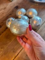 Zilver vintage kerstballen glas frosted vallende ster, zgan, Ophalen of Verzenden, Zo goed als nieuw