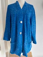 Blauw Bouclé Vest van Kjbrand maat 46, Kleding | Dames, Ophalen of Verzenden, Zo goed als nieuw, Maat 46/48 (XL) of groter, Blauw