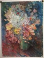 Jan van der Veer 1912-2001. Aquarel. Bloemen. Groot., Ophalen of Verzenden