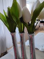 Tulpenvaas zilver, Huis en Inrichting, Overige materialen, Overige kleuren, Nieuw, Ophalen of Verzenden