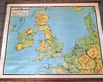 wandkaart Oprol kaart Groot-Britanie, Nederland, ierland, Ophalen, Aardrijkskunde