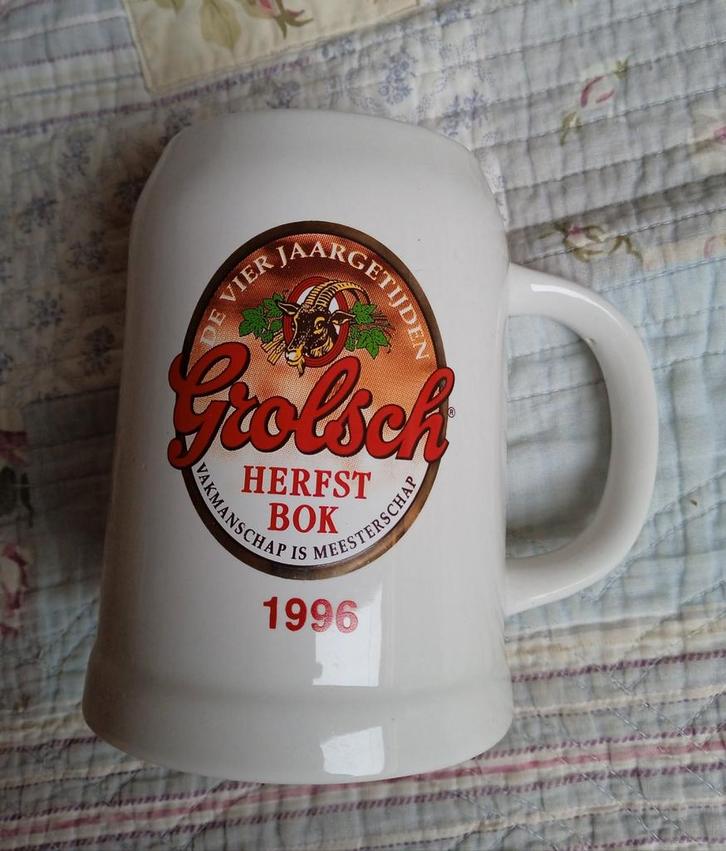 Grolsch pul Bokbier 1996 - Vintage, Verzamelen, Biermerken, Nieuw, Pul(len), Grolsch, Ophalen of Verzenden