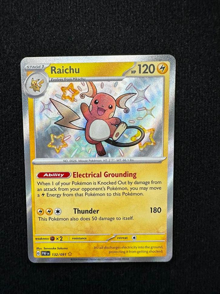Pokemon Raichu 132/091, Hobby en Vrije tijd, Verzamelkaartspellen | Pokémon, Zo goed als nieuw, Meerdere kaarten, Ophalen of Verzenden