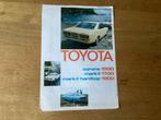 Toyota Corona Mark II Brochure - Zeldzaam!, Ophalen of Verzenden