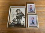 Vintage set van 3 schilderijen, kinderafbeeldingen, Ophalen of Verzenden, Huis en Inrichting
