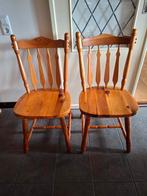 2 grenen stoelen, Huis en Inrichting, Barkrukken, Ophalen, Gebruikt, Hout, 60 tot 90 cm