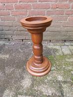 vintage eiken pilaar / kandelaar, Ophalen of Verzenden