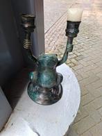 Ijzeren kikker kandelaar, Ophalen of Verzenden, Zo goed als nieuw, Metaal, 25 tot 50 cm
