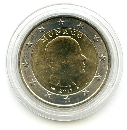 2 Euro Monaco 2011 UNC - Reguliere Munt, Verzenden, Monaco, 2 euro, Losse munt