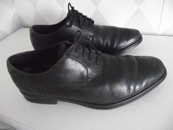 zwart leer Ecco schoenen heren schoenen met veters beschikbaar voor biedingen