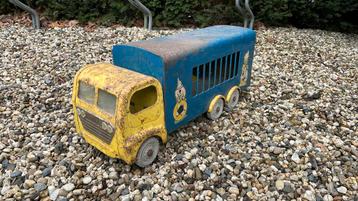 60cm lange Tri-ang 300 Circus truck 1959 geel blauw beschikbaar voor biedingen