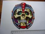 sticker oud SKULL Doodshoofd horror introduct strip art pop, Verzenden, Zo goed als nieuw, Bedrijf of Vereniging