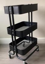 IKEA Raskog trolley/rolwagen, zwart, Huis en Inrichting, Ophalen, Zo goed als nieuw