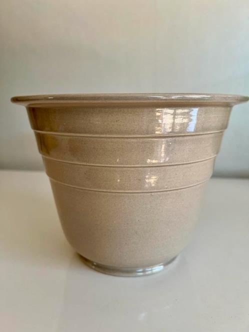 Vintage ADCO Art Deco Bloempot Khaki Model 2105 Ø19 50’s, Antiek en Kunst, Antiek | Keramiek en Aardewerk, Ophalen of Verzenden