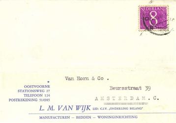 L.M. van Wijk, Oostvoorne - 12.1957 - briefkaart beschikbaar voor biedingen