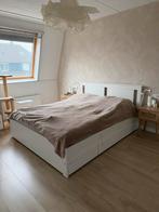 IKEA SONGESAND bed 160x200 met matras, Ophalen, Wit, Tweepersoons, Zo goed als nieuw