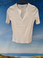 Esprit stretch shirt met mooie boord (maat M) NIEUW, Maat 38/40 (M), Wit, Nieuw, Ophalen of Verzenden