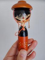Vintage Japanse kokeshi Geisha houten poppetje popje, Verzamelen, Poppetjes en Figuurtjes, Ophalen of Verzenden, Gebruikt