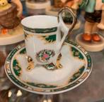 Miniatuur kop en schotels Duca Di Bavaria hertog van Beieren, Antiek en Kunst, Antiek | Servies los, Ophalen of Verzenden