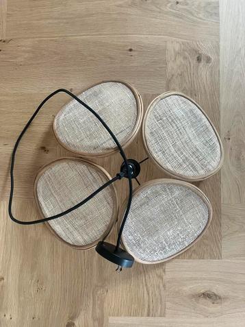 Madam Stoltz Handgemaakte rotan plafondlamp groot met linnen beschikbaar voor biedingen