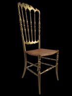Fantastische vintage Chiavari Italy Gaetano design stoel, Ophalen, Gebruikt, Overige kleuren, Riet of Rotan