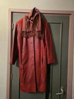Leren jas met bijpassende sjaal, Ophalen of Verzenden, Zo goed als nieuw, Maat 38/40 (M), Rood