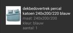 HEMA Percal Katoen Dekbedovertrek, Huis en Inrichting, Slaapkamer | Beddengoed, Blauw, Dekbedovertrek, Tweepersoons, Ophalen of Verzenden
