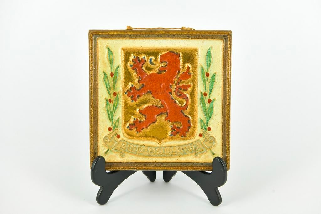 ANTIEKE CLOISONNE TEGEL ,  ZUID-HOLLAND, Ophalen of Verzenden